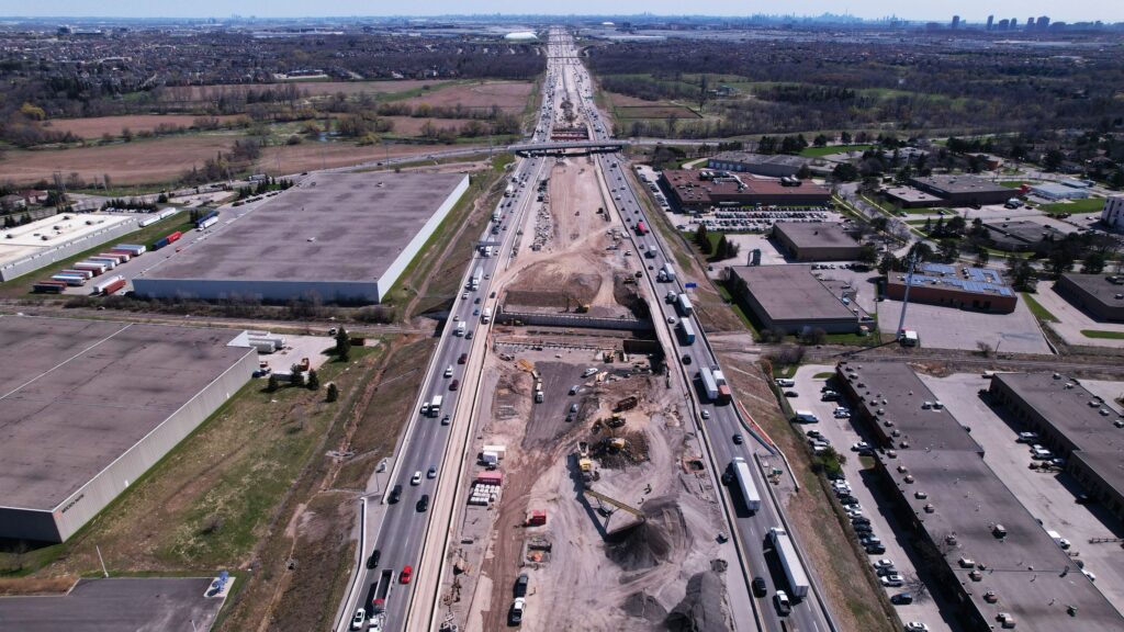 Hwy 401 Expansion Project Excavator