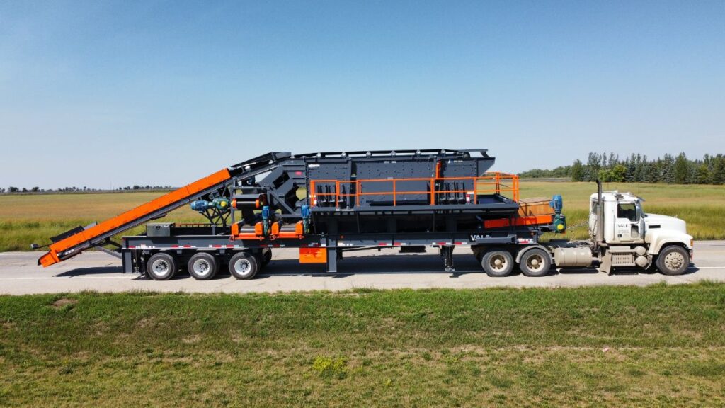 Portable crushing and screening plant.